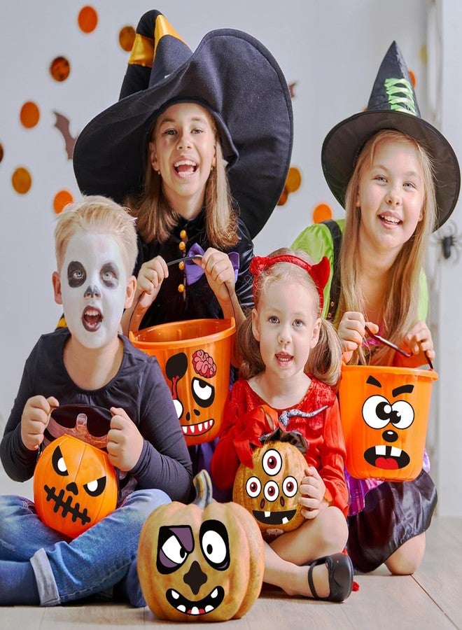 INPLUSTOP Halloween Pumpkin Stickers, Make 60 Faces Pumpkin Decorating Stickers with 12 Sticker Sheets Jack O Lantern Stickers - Image 2